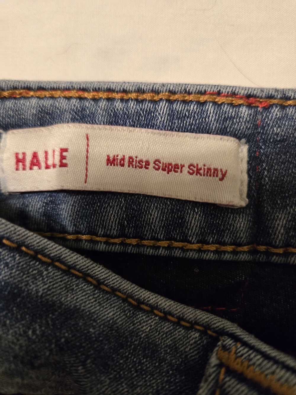 True Religion Halle Mid Rise Super Skinny Blue Jeans Size 33 - Picture 4 of 7